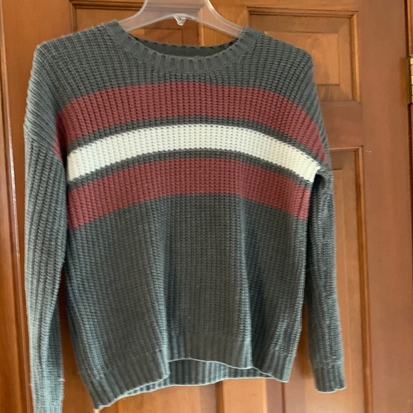 Pink and white striped sweater - Picture 1 of 3